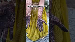 Do THIS to get a DARK henna stain! #henna #mehndi #satisfyingvideos