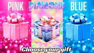 Choose your gift ️|| 3 gift box challenge||Pink, Diamond & Blue||2 good & 1 bad #choosebox #gift