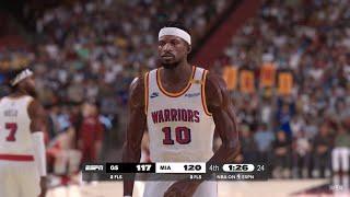 NBA 2K25 NBA Today | WARRIORS vs HEAT 4TH QTR HIGHLIGHTS