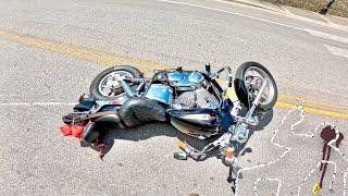 Dropped My Motorcycle Around a Turn Honda Shadow Fail