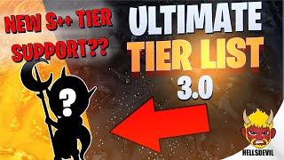 WILD RIFT ULTIMATE TIER LIST (Patch 3.0) | NEW S++ TIER SUPPORT?