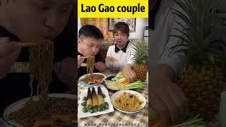 Lao Gao was prepared! Look how happy he is... #food #gourmet #mukbang