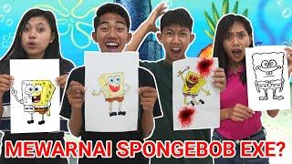 ARIK CHALLENGE MEWARNAI SPONGEBOB! MALEMNYA DIDATENGIN SPONGEBOB EXE S3REM?! | Mikael TubeHD