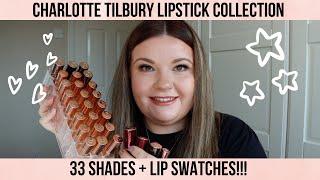 CHARLOTTE TILBURY LIPSTICK COLLECTION - 33 SHADES + LIP SWATCHES!!! | Emma Swann