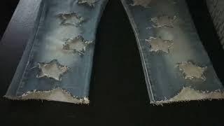 JEANS MIT EIGENEN HAND STERNEN \INTERESSANTE IDEE