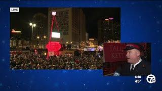 World's Tallest Red Kettle lit in Campus Martius Park