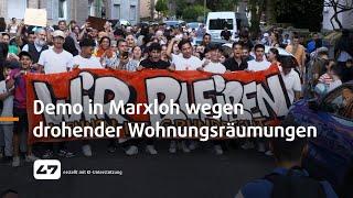 STUDIO 47 .live | DEMONSTRATION IN MARXLOH WEGEN DROHENDER WOHNUNGSRÄUMUNGEN