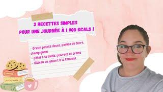 3 recettes pour une journée à 1900 calories