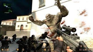 Counter Strike Source Zombie Riot online gameplay Italy with boss fight