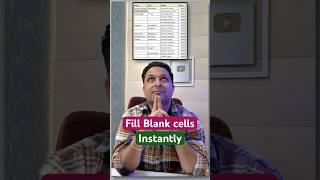 Fastest Way to Fill Blank Cells in Excel!  (Must-Know Trick)