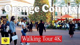 Christmas Walking Tour of Irvine Spectrum Center 4K, Orange County - California - USA Afternoon