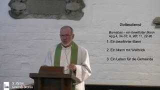 Pastor Bernd Bierbaum: Gottesdienst vom 12.07.2020 - Barnabas – ein bewährter Mann