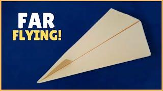 How to Make an Easy Origami Paper Airplane - FAR FLYING PAPER PLANE