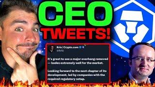 Crypto.com CEO Tweets (READ BETWEEN THE LINES CRO COIN HOLDERS!!)