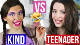 KIND vs TEENAGER: MAKE UP-ROUTINE! FAIL SCHMINKE FRÜHER vs HEUTE! | Vorstellung & Realität