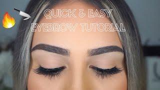 QUICK & EASY EYEBROW TUTORIAL | Brenda Huerta