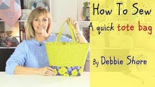 Sewing a quick tote/beach bag by Debbie Shore