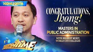 Jhong Hilario earns his Masters in Public Administration with highest merit | It's Showtime