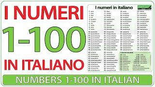 Numbers 1-100 in Italian - I numeri da 1 a 100 in italiano