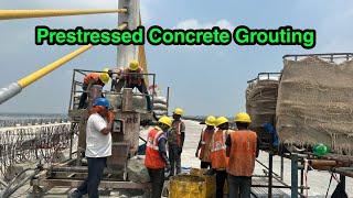 Prestressed Concrete Grouting Methods | Segment Transverse Duct Grouting | Post Tensioning Work |