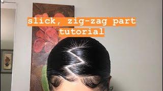 SLICK ZIG-ZAG PONYTAIL + EDGES