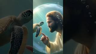 Jesus And The Turtle Caught In The Net  #fe #edit #jusus