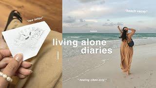 living alone diaries | beach vacay, new tattoo, packing for NYC & I'm moving?!