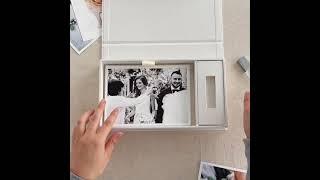 장인이 만든 리넨 프린트 및 사진 포장용 USB 상자