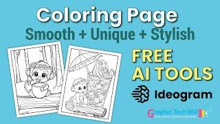 Create & Sell Your own coloring Book FREE using Ideogram | AI Tools | How to make coloring page