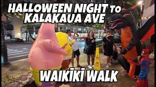 Halloween Night to Kalakaua Ave & Kuhio Ave Fun Halloween Walk #1 | Waikiki Walk October 31, 2024