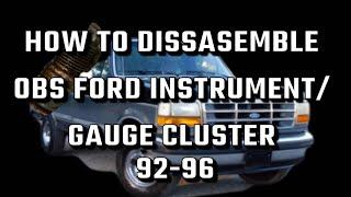 OBS Ford instrument / gauge cluster disassembly - Gain access to PSOM