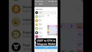 Swap USDT to ETH(Ethereum) in Telegram Wallet!