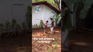 Soil Pressing Fun!  #sadhguru #yoga #goa