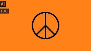 Create the peace symbol in Illustrator