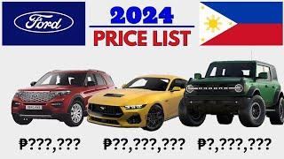 FORD CARS PRICE LIST PHILIPPINES 2024