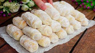 Tender as Ice Cream! Nut rolls in 10 minutes! Simple cookie recipe