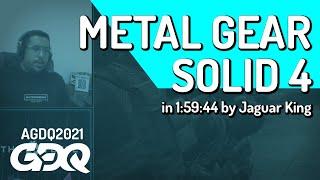 Metal Gear Solid 4 by Jaguar King in 1:59:44 - Awesome Games Done Quick 2021 Online