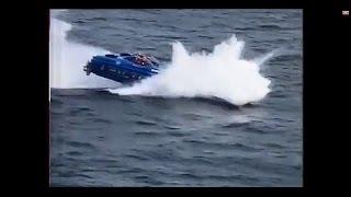 CRASH COMPILATION OFFSHORE POWERBOAT, CRASH,SUBMERGED,FIRE