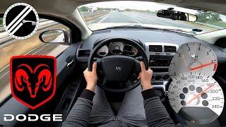 Dodge Caliber 1.8 150 PS Top Speed Drive On German Autobahn With No Speed Limit POV