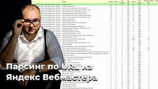 Выгружаем запросы по списку URL из Яндекс Вебмастера