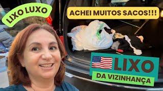 LIXO LUXO DA VIZINHANÇA NOS ESTADOS UNIDOS, ENCONTREI MUITA COISA BOA NA RUA DA MINHA CASA!