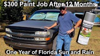 Painting a 2001 Suburban with Hammered Spray Paint - One Year Retrospective