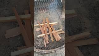 How to make a campfire ️  #pnw #camping #outdoors #explore #vlog