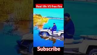 Real life VS free fire #freefireshorts #freefirefeed #frgaming