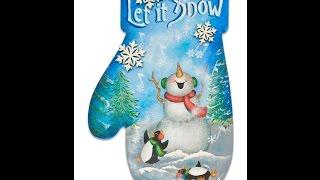 Let It Snow Mitten Tole and Decorative Painting by Patricia Rawlinson