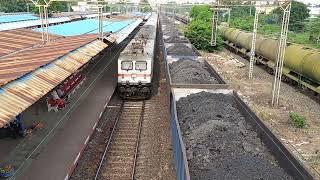 37066 SRC WAP7i gaining momentum through ADL hauling 12277 HWH PURI Shatabdi Express.