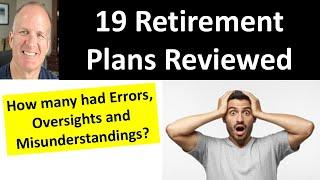 8 Critical Learnings from 19 retirement plan reviews conducted by Certified Financial Planners?