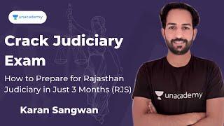 How to Prepare for Rajasthan Judiciary in Just 3 Months (RJS) | PCSJ | Karan Sangwan