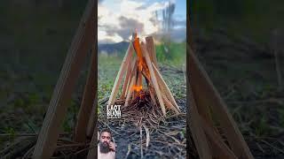 burn fire with socks #edc #survivalhacks #survivaltips #survivalskills #camping #outdoors #bushcraf