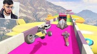 Cars Vs Cars Challenge 9999 out of 10000 Cars Get Blasted in This GTA 5 Race!